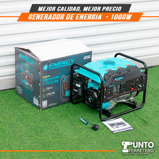generador gasolinero energy motor 4 tiempos 190cc 1000W 7 litros