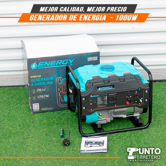 generador gasolinero energy motor 4 tiempos 190cc 1000W 7 litros