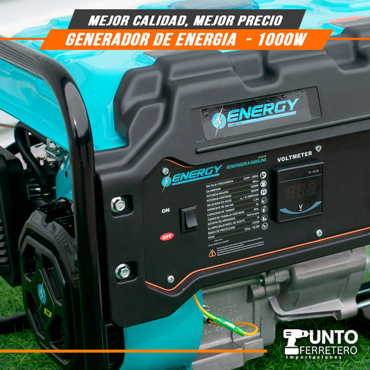generador gasolinero energy motor 4 tiempos 190cc 1000W 7 litros